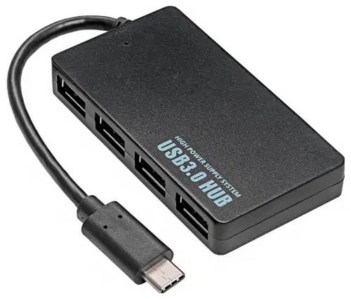 Akyga AK-AD-52 USB hub combo multi-port splitters black plastic co...