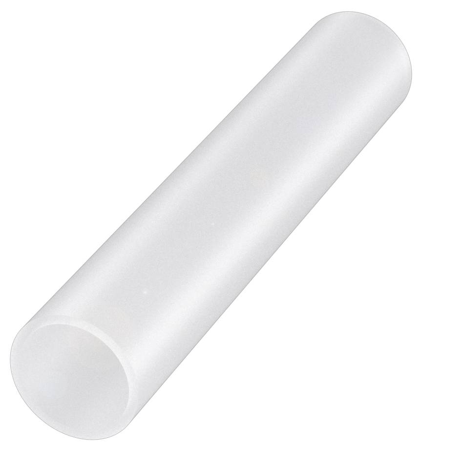 Plastikrohr, zylindrisch, weiß, liegt diagonal im Bild. Geeignet für den Einsatz in Sanitär- oder Bauprojekten.