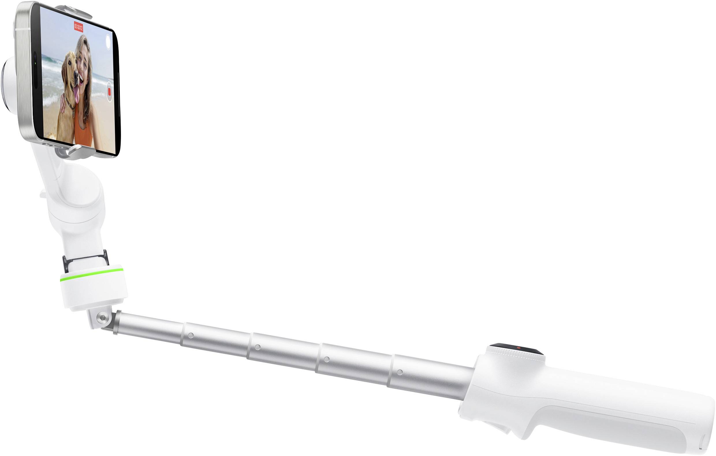 Insta360 Flow 2 Pro AI Tracker Bundle Gimbal elektrisch Weiß Bluetooth Belastbar bis 300 g