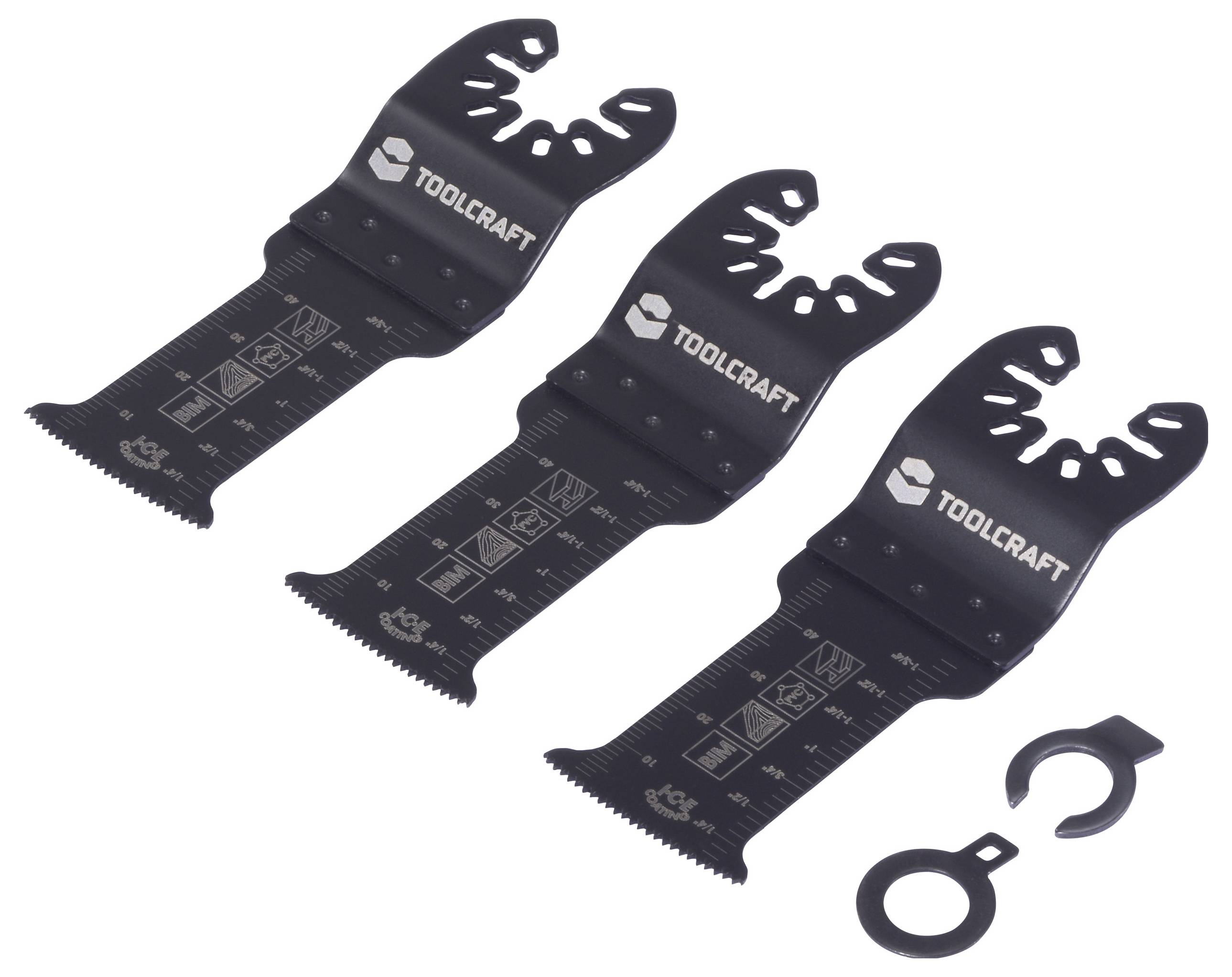 TOOLCRAFT TO-10283178 Bimetall Multifunktionswerkzeug-Zubehör-Set 32.5mm 3St.
