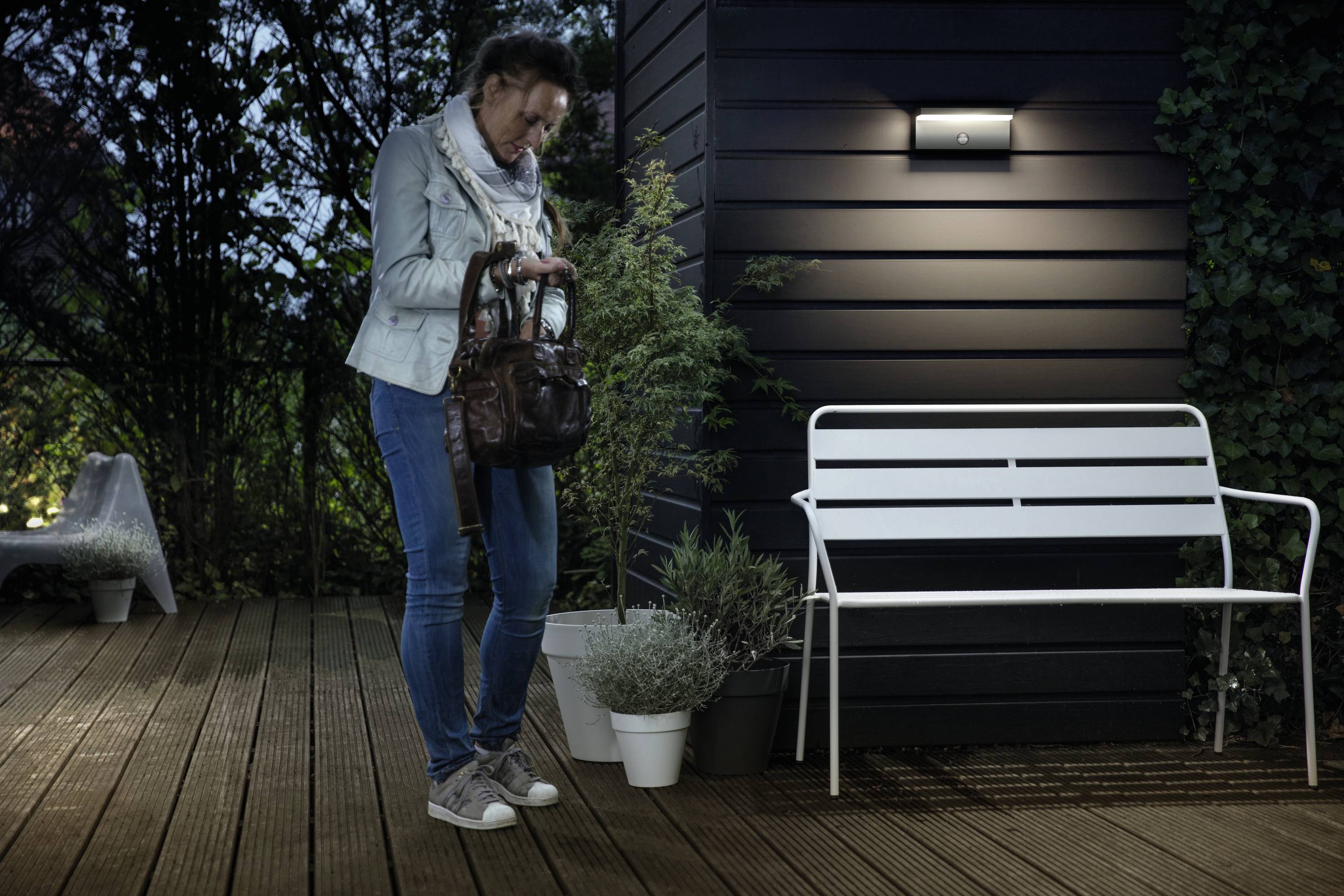 Philips LED Bustan IR Wandleuchte Anthrazit 2x4.5 8718696158883 LED fest eingebaut