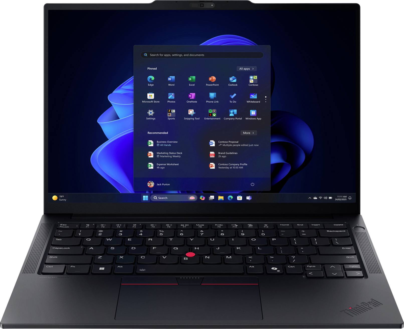 Lenovo Notebook ThinkPad E14 G7 35.6cm (14 Zoll) WUXGA AMD Ryzen 7 250 32GB RAM 1TB SSD Deutsch, QWERTZ Schwarz 21T0003NGE