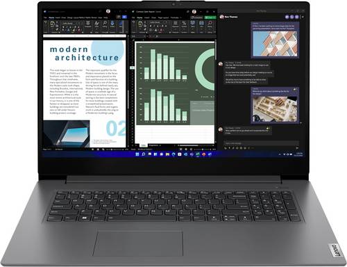 Lenovo V17 G4 IRU Intel® Core™ i7 i7-13620H Laptop 43,9 cm (17.3") Full HD 16 GB DDR4-SDRAM 512 GB SSD Wi-Fi 6 (802.11ax) Windows 11 Pro Grau Deutsch