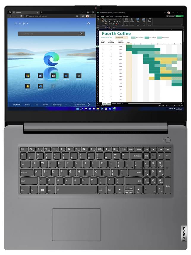Lenovo Notebook V17 G4 43.9 cm (17.3 Zoll) Full HD Intel® Core™ i7 i7-13620H 16 GB RAM 512 GB SSD Deutsch, QWERTZ Grau 83A2004PGE