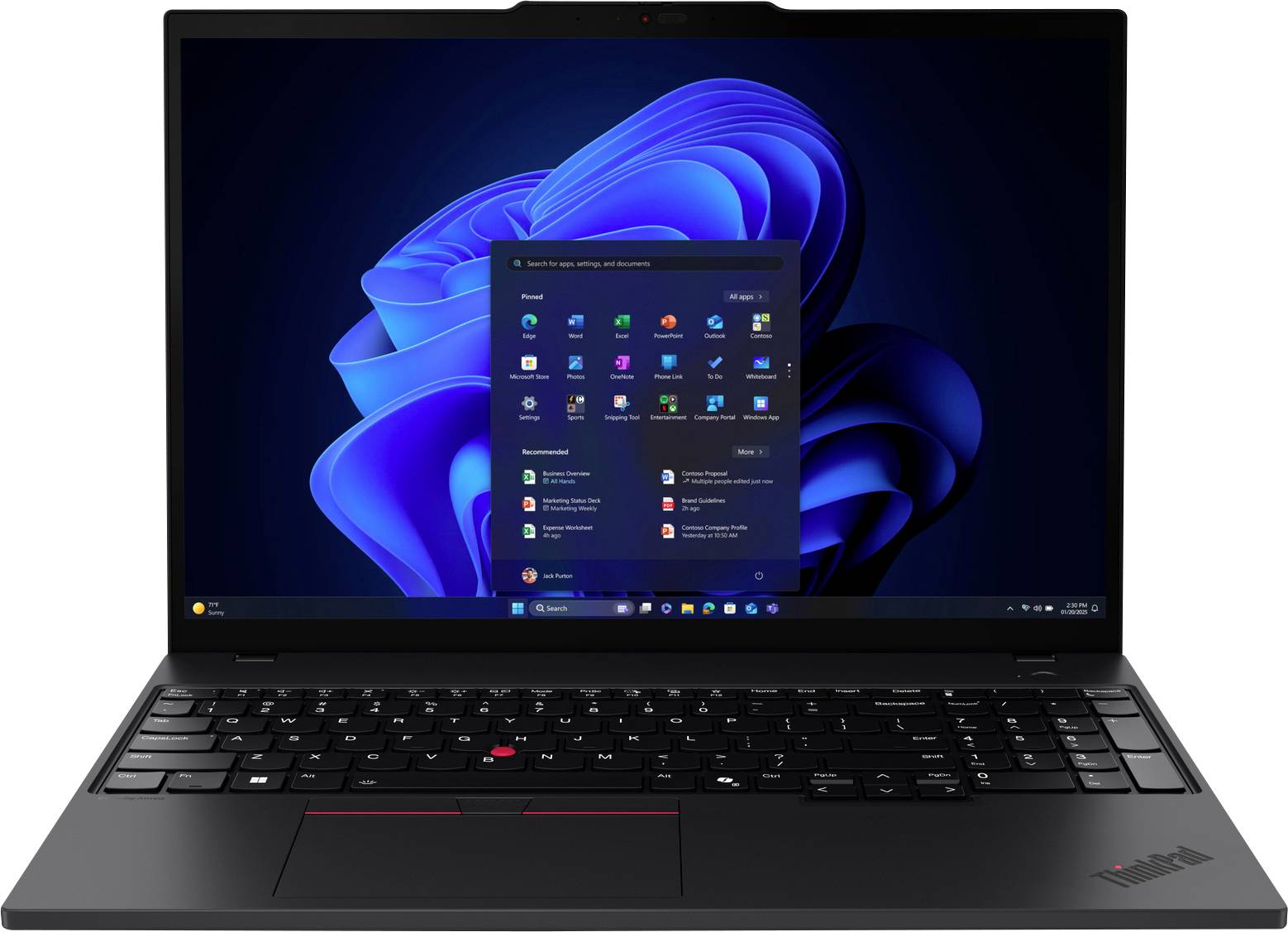 Lenovo Notebook ThinkPad T16 G4 40.6cm (16 Zoll) WUXGA Intel® Core™ Ultra 5 225U 16GB RAM 512GB SSD Deutsch, QWERTZ Schwarz 21QE