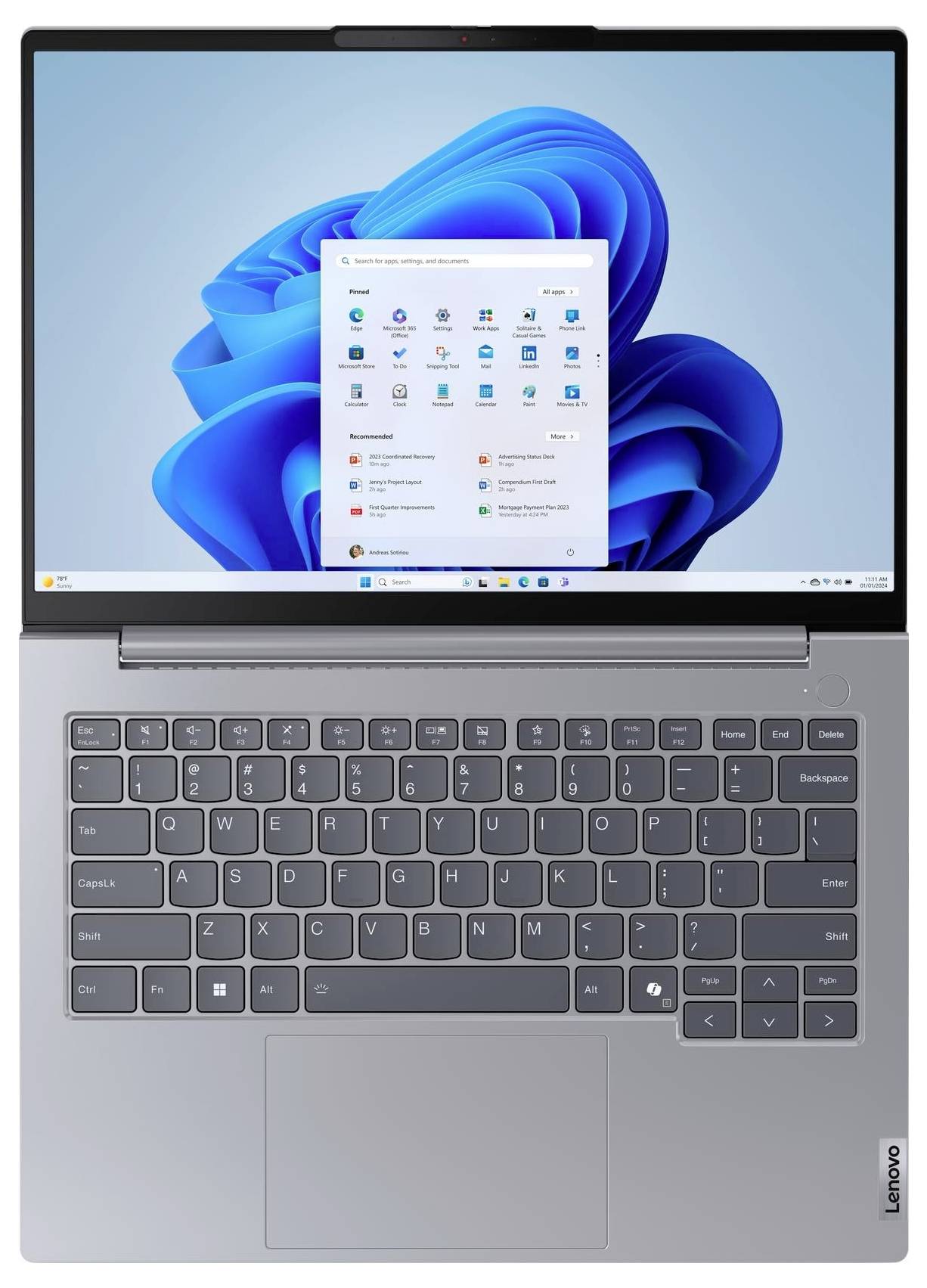 Lenovo Notebook ThinkBook 14 G7 ARP, ThinkBook 14 Gen 7 35.6 cm (14 Zoll) WUXGA AMD Ryzen 5 7535HS 32 GB RAM 512 GB SSD Deutsch, QWERTZ Grau