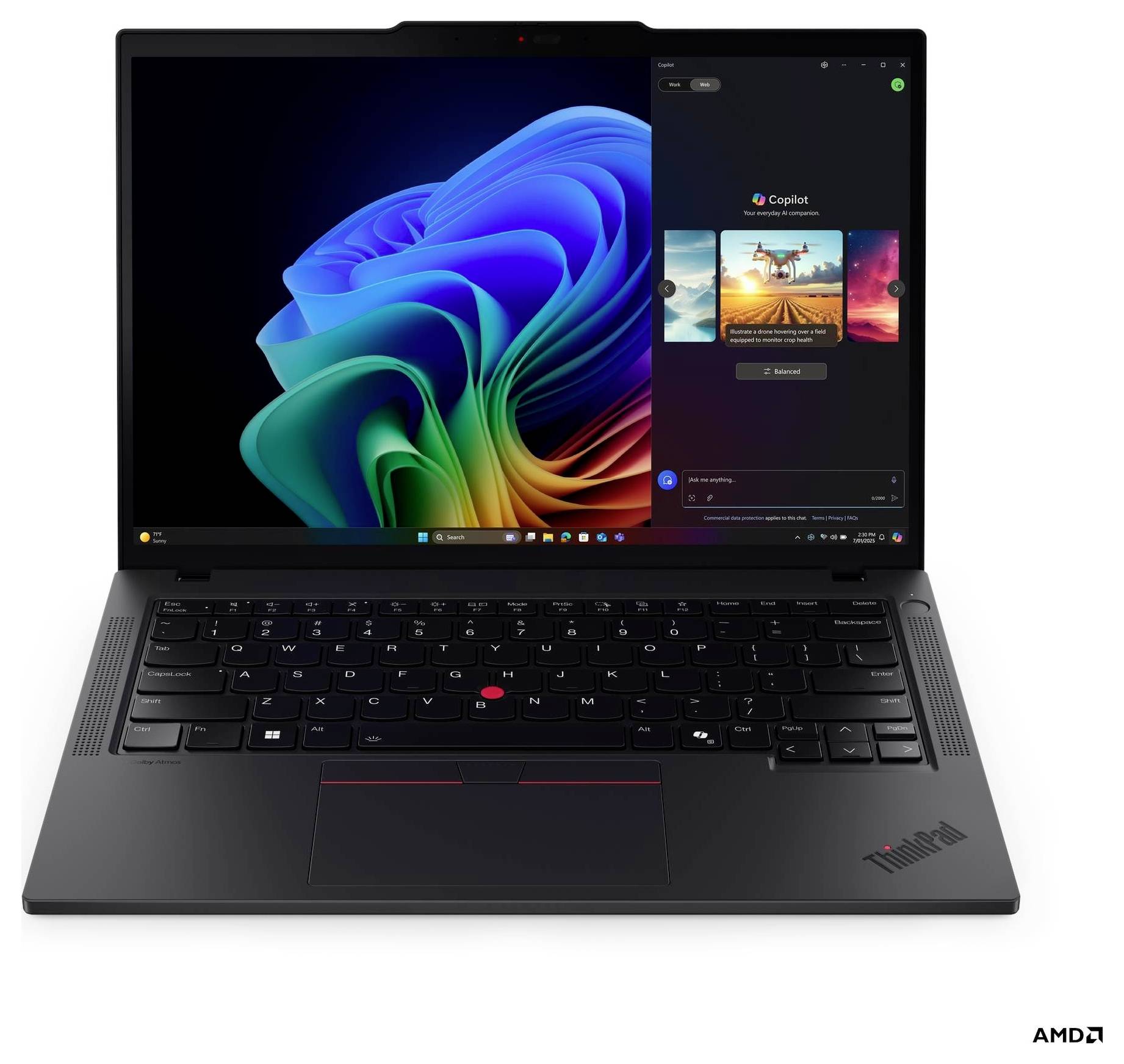 Lenovo Notebook ThinkPad T14 Gen 6 (AMD) 35.6 cm (14 Zoll) WUXGA AMD Ryzen AI 5 340 32 GB RAM 1 TB SSD Deutsch, QWERTZ AMD AMD Radeon™ 840M Sc