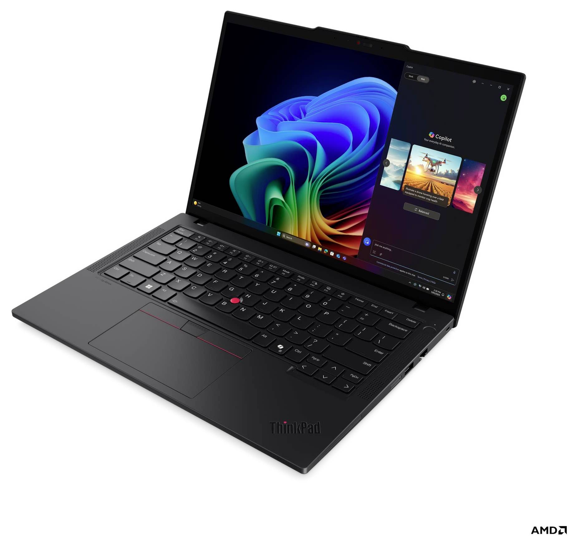 Lenovo Notebook ThinkPad T14 Gen 6 (AMD) 35.6 cm (14 Zoll) WUXGA AMD Ryzen AI 5 340 32 GB RAM 1 TB SSD Deutsch, QWERTZ AMD AMD Radeon™ 840M Sc