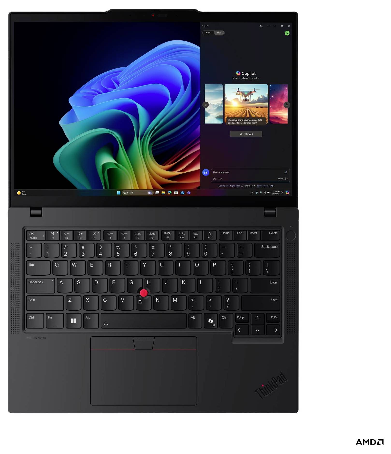Lenovo Notebook ThinkPad T14 Gen 6 (AMD) 35.6 cm (14 Zoll) WUXGA AMD Ryzen AI 5 340 32 GB RAM 1 TB SSD Deutsch, QWERTZ AMD AMD Radeon™ 840M Sc