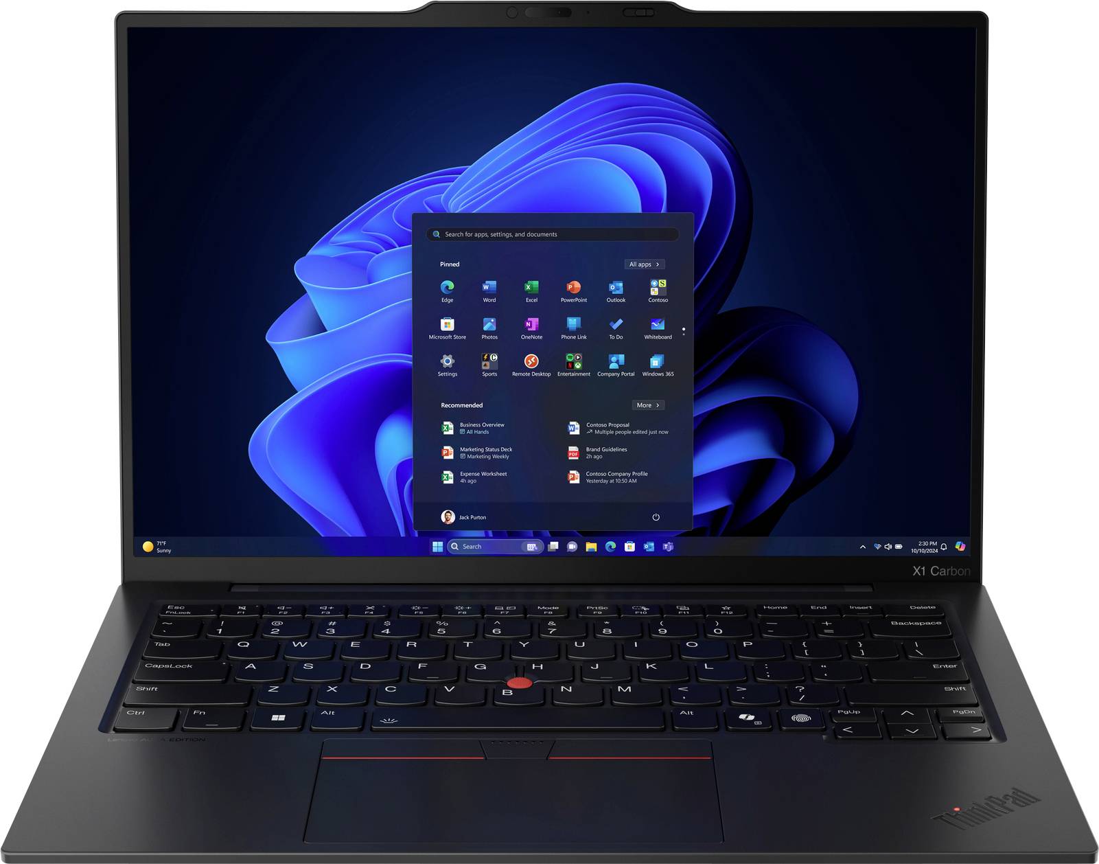 Lenovo Notebook ThinkPad X1 G13 35.6 cm (14 Zoll) WQXGA+ Intel® Core™ Ultra 7 (Series 2) 265U 64 GB RAM 2 TB SSD Deutsch, QWERTZ Nicht verfüg