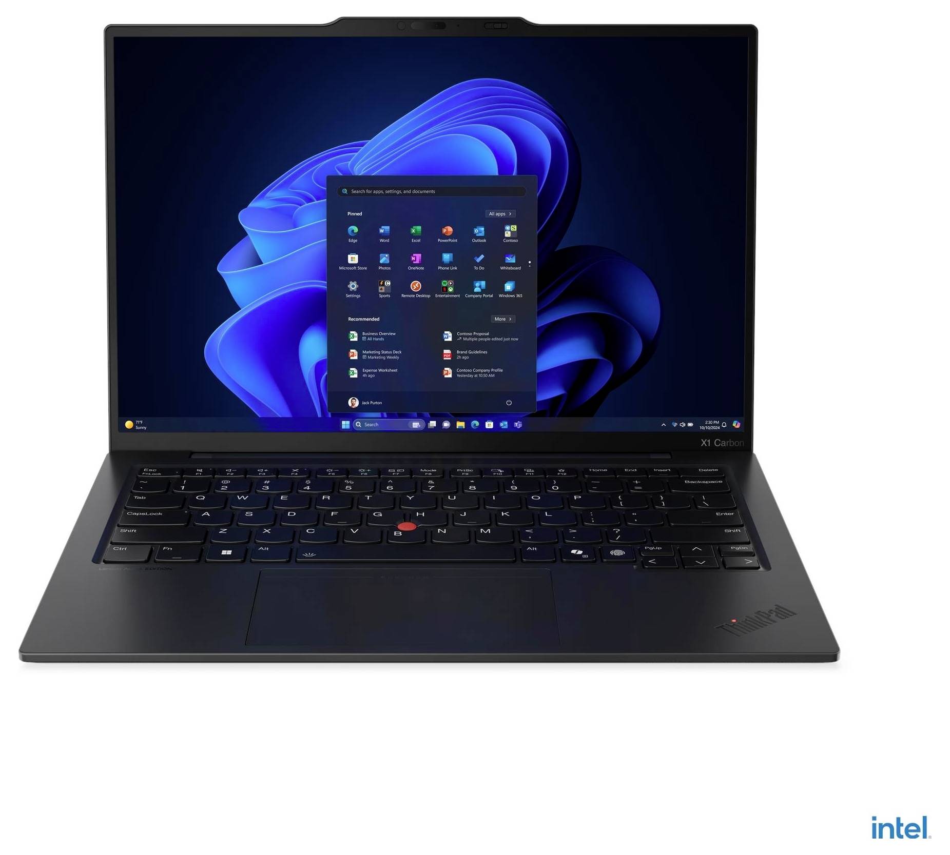Lenovo Notebook ThinkPad X1 Carbon Gen 13 Aura Edition 35.6cm (14 Zoll) WUXGA Intel® Core™ Ultra 7 258V 32GB RAM 1TB SSD Deutsch