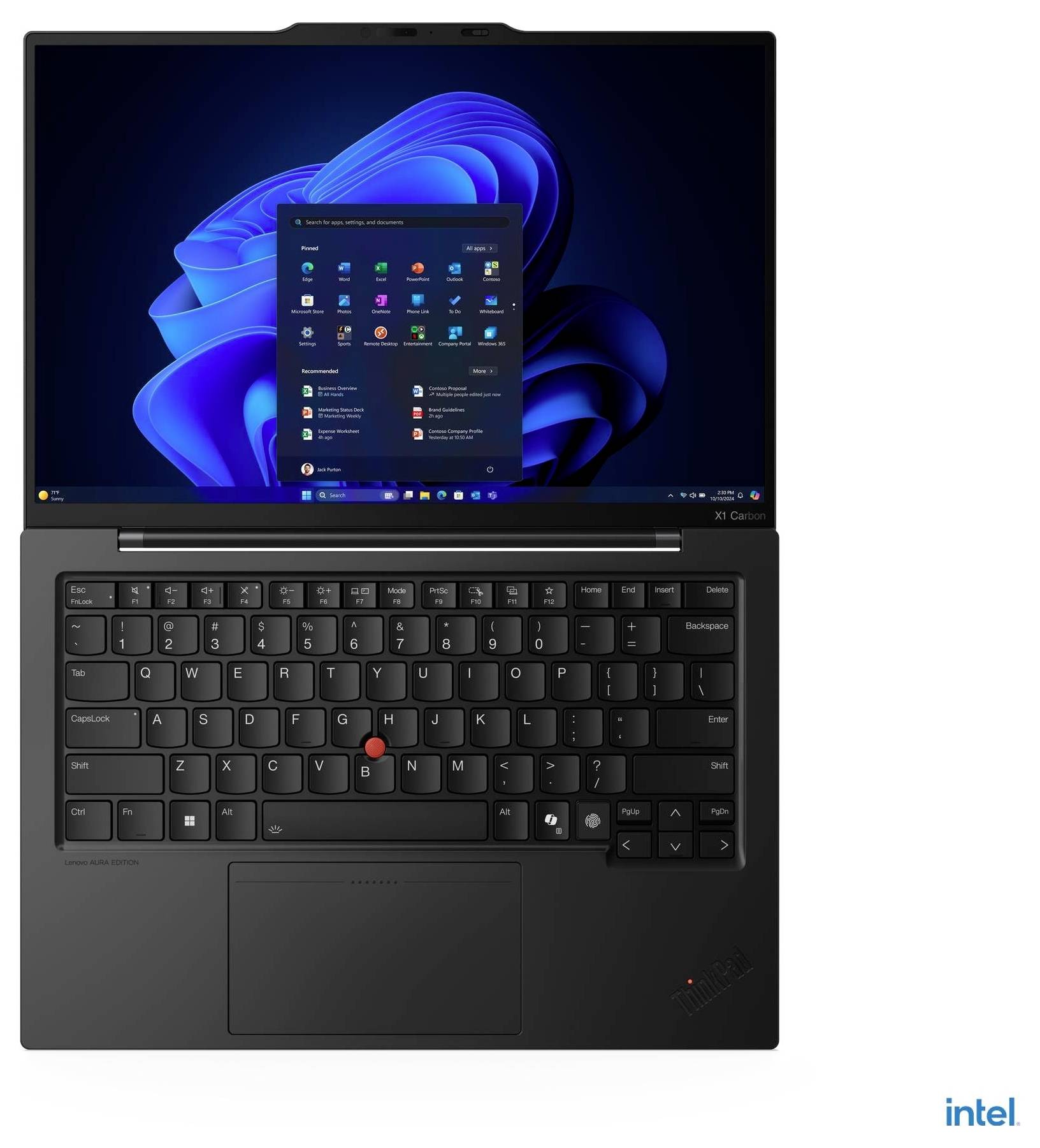 Lenovo Notebook ThinkPad X1 Carbon Gen 13 Aura Edition 35.6cm (14 Zoll) WUXGA Intel® Core™ Ultra 7 258V 32GB RAM 1TB SSD Deutsch
