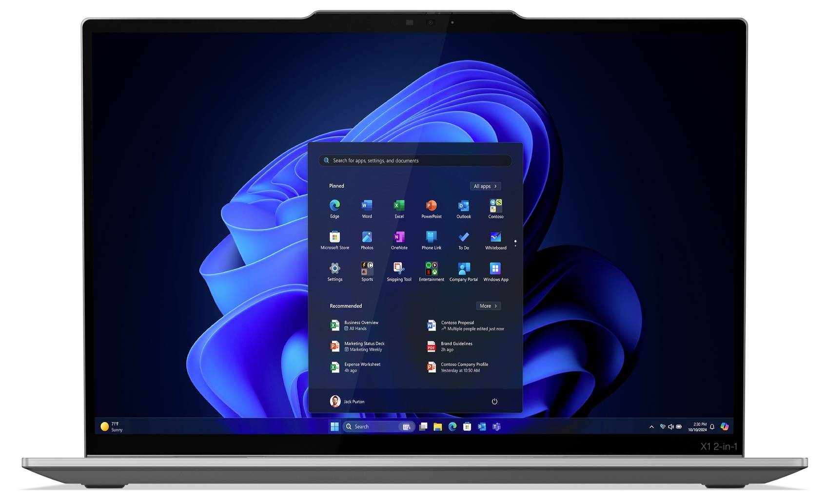 Lenovo 2-in-1 Notebook / Tablet ThinkPad X1 35.6cm (14 Zoll) WUXGA Intel® Core™ Ultra 7 (Series 2) 258V 32GB RAM 1TB SSD Deutsch