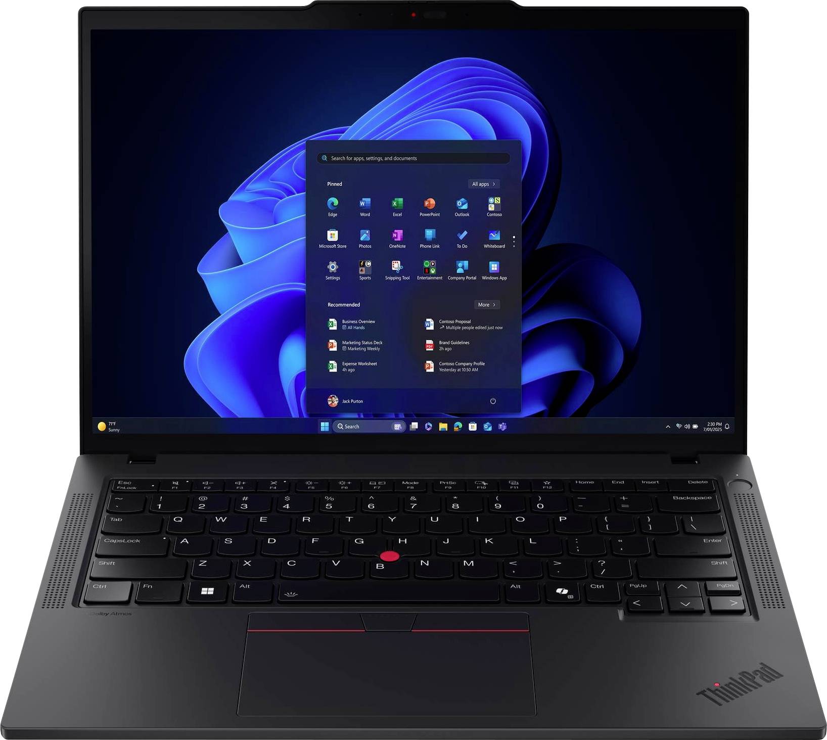 Lenovo Notebook ThinkPad T14 Gen 6 (Intel) 35.6 cm (14 Zoll) WUXGA Intel® Core™ Ultra 7 255U 16 GB RAM 512 GB SSD Deutsch, QWERTZ Schwarz
