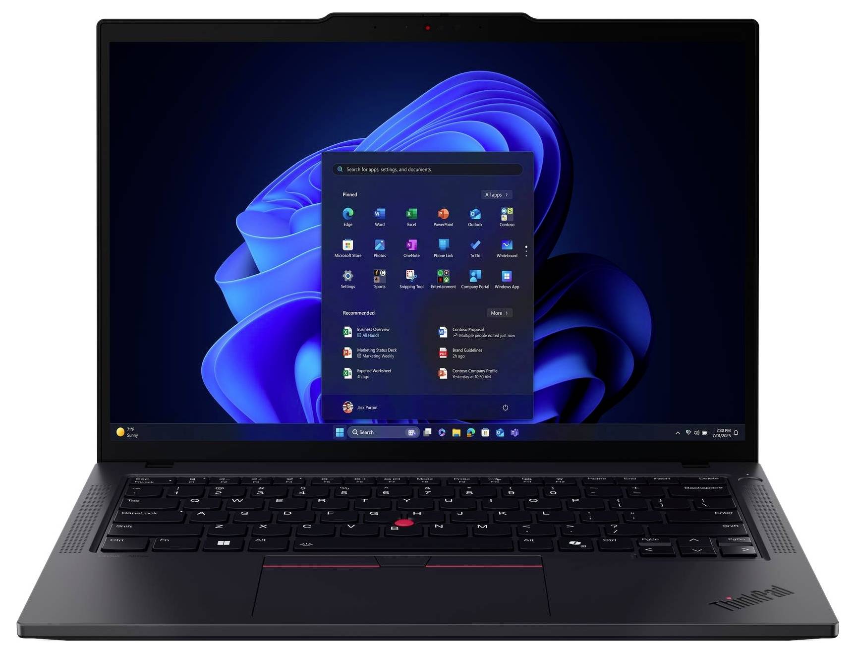 Lenovo Notebook ThinkPad T14 Gen 6 (Intel) 35.6 cm (14 Zoll) 2.8K Intel® Core™ Ultra 7 255U 32 GB RAM 1 TB SSD Deutsch, QWERTZ Schwarz 21Q