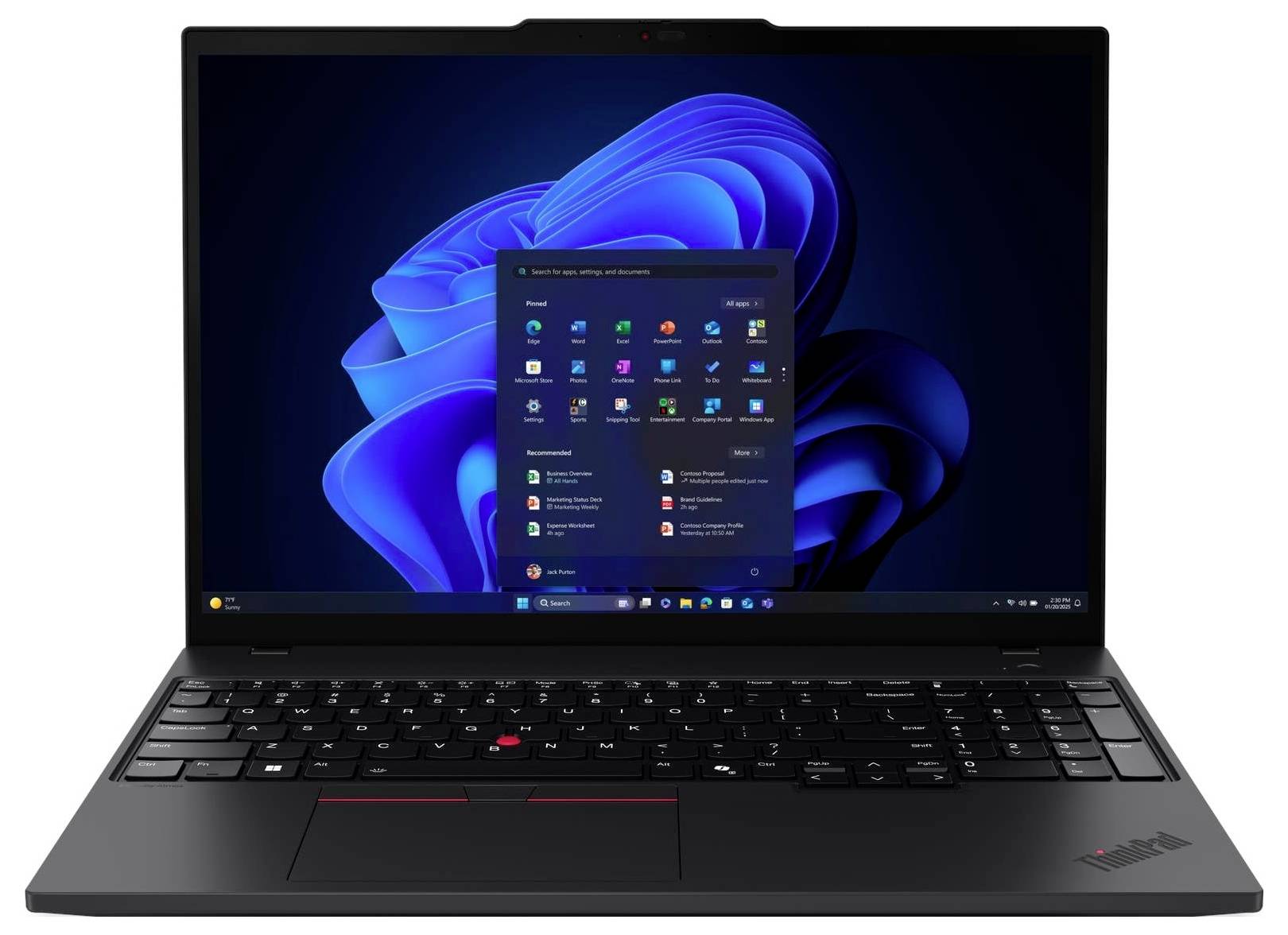 Lenovo Notebook ThinkPad T16 Gen 4 (Intel) 40.6cm (16 Zoll) WUXGA Intel® Core™ Ultra 5 225U 32GB RAM 1TB SSD Deutsch, QWERTZ Schw
