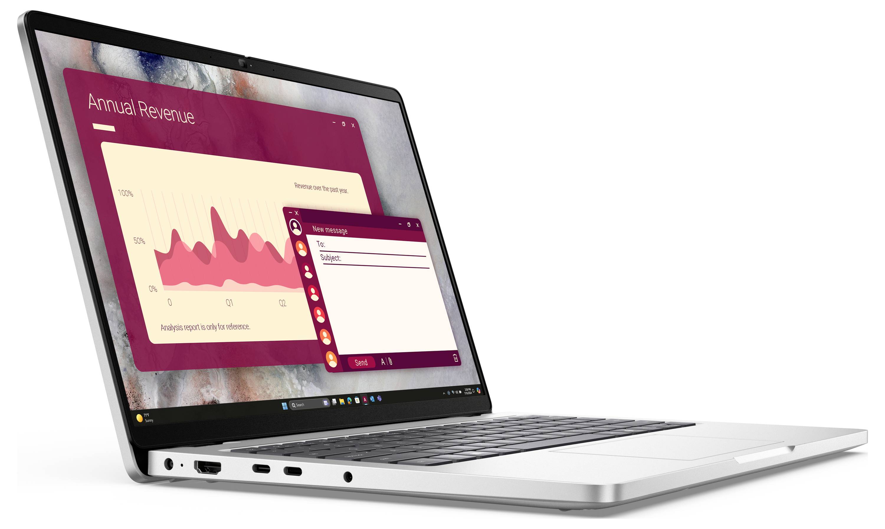 Dell Notebook Pro 14 PC14250 35.6cm (14 Zoll) WUXGA Intel® Core™ Ultra 5 (Series 2) 235U 16GB RAM 512GB SSD Deutsch, QWERTZ Plati