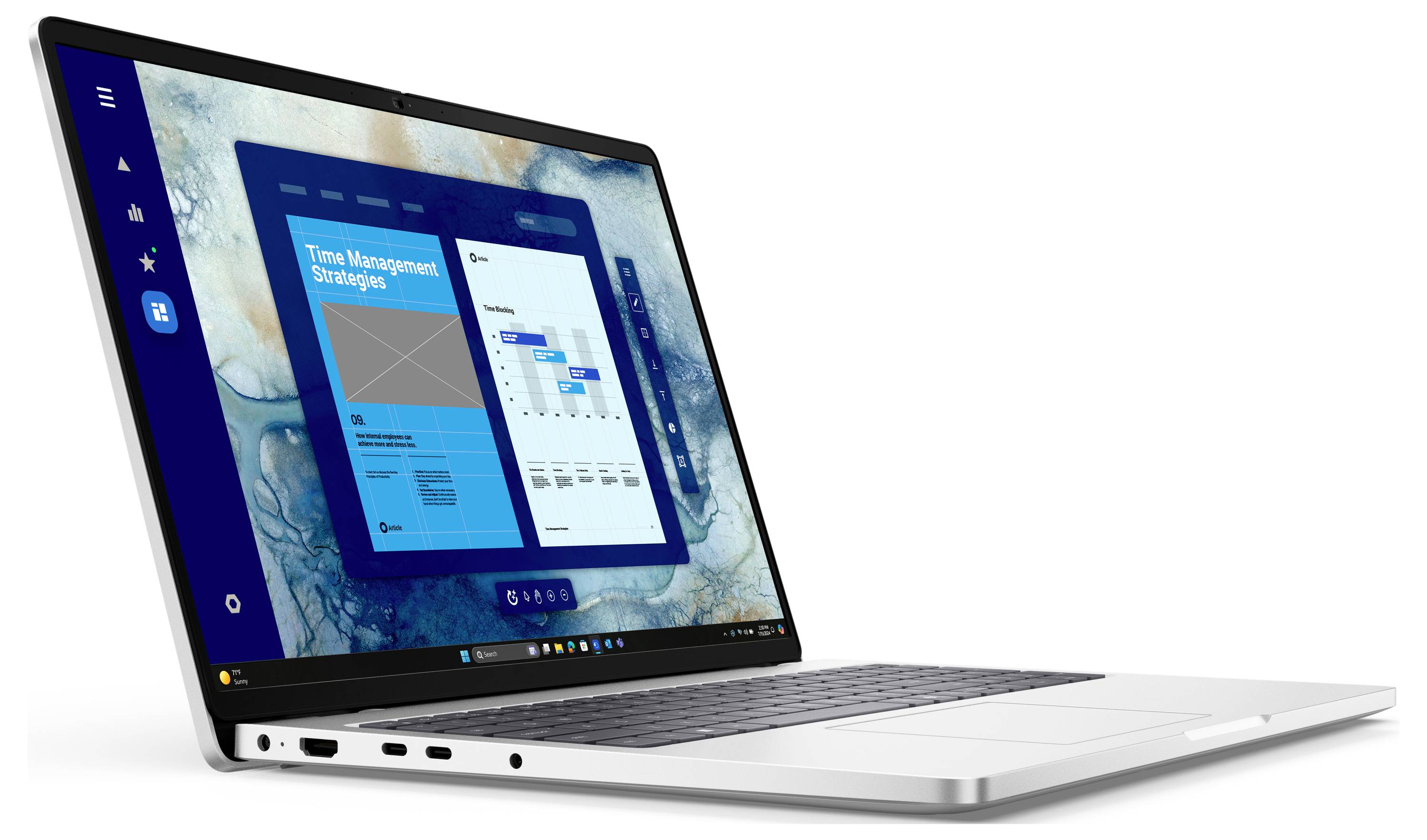 Dell Notebook Pro 16 PC16250 40.6 cm (16 Zoll) WUXGA Intel® Core™ Ultra 5 (Series 2) 235U 16 GB RAM 512 GB SSD Deutsch, QWERTZ Platin R6RT