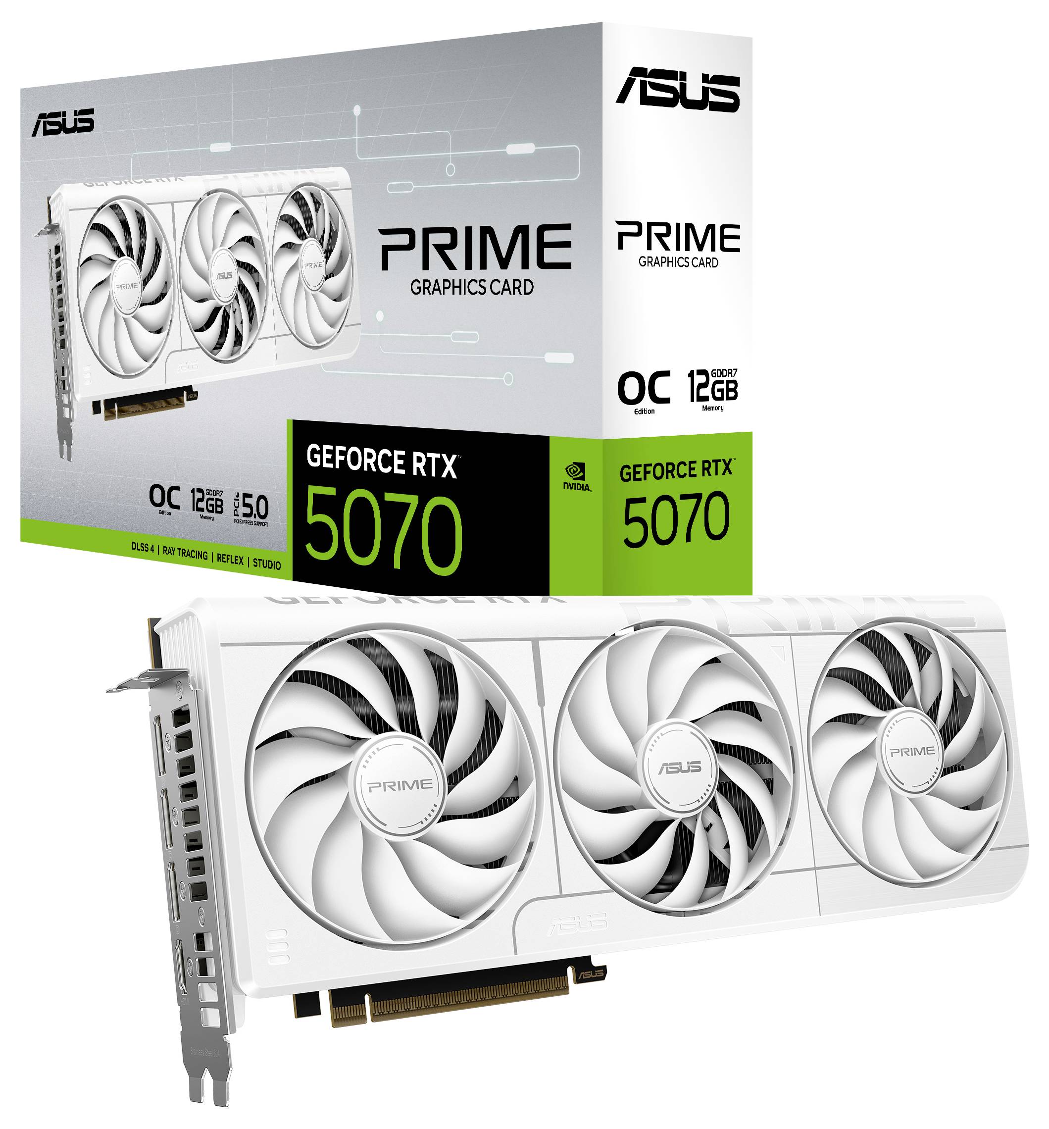 Asus Grafikkarte Nvidia GeForce RTX 5070 GeForce RTX 5070 12GB GDDR7-RAM PCIe x16 HDMI®, DisplayPort Übertaktet / Overclocked