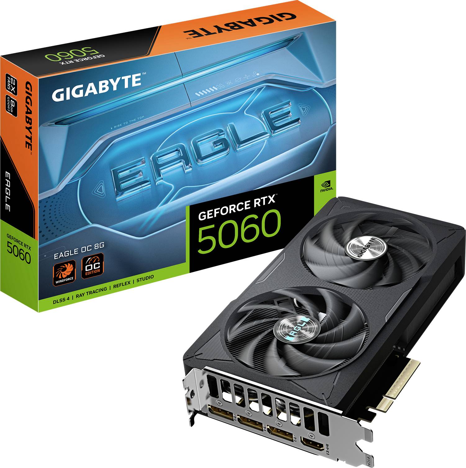 Gigabyte Grafikkarte Nvidia GeForce RTX 5060 GeForce RTX 5060 8 GB GDDR7-RAM PCIe x8 NVIDIA G-Sync, Übertaktet / Overclocked, Vulkan, Zero-Fan-Mod