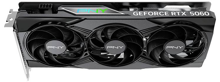 PNY Grafikkarte Nvidia GeForce RTX 5060 GeForce RTX 5060 8 GB GDDR7-RAM PCIe x8 HDMI®, DisplayPort NVIDIA G-Sync, Übertaktet / Overclocked, Vulkan
