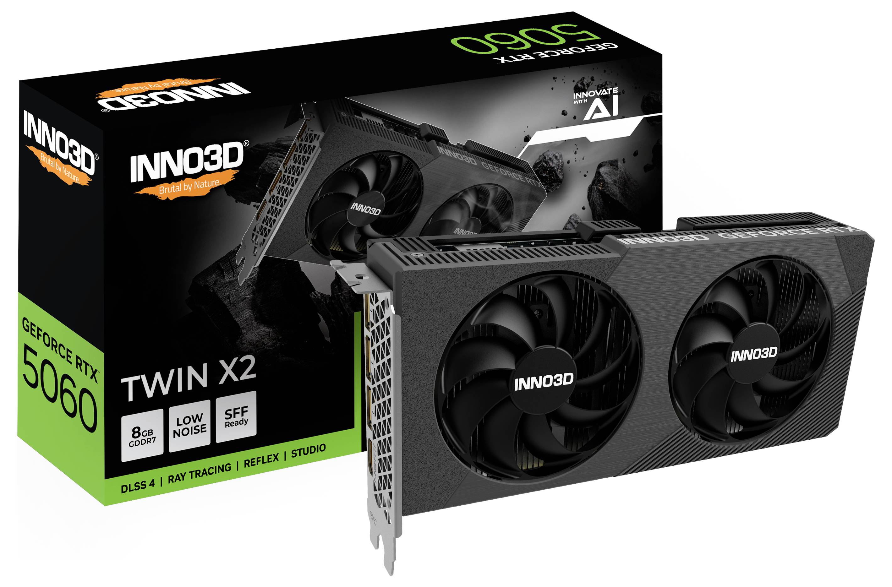 Inno 3D Grafikkarte Nvidia GeForce RTX 5060 GeForce RTX 5060 8GB GDDR7-RAM PCIe x8 HDMI®, DisplayPort Vulkan, NVIDIA G-Sync