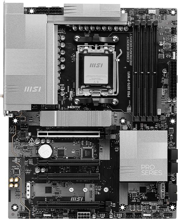 MSI PRO X870E-P WIFI AM5 ATX MB Mainboard Sockel (PC) AMD® AM5 Formfaktor (Details) ATX Mainboard-Chipsatz AMD® X870