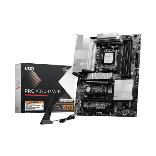 MSI PRO X870E-P WIFI AM5 ATX MB Mainboard Sockel (PC) AMD® AM5 Formfaktor (Details) ATX Mainboard-Chipsatz AMD® X870 MSI PRO X870E-P WIFI AM5 ATX MB Mainboard Sockel (PC) AMD® AM5 Formfaktor (Details) ATX Mainboard-Chipsatz AMD® X870