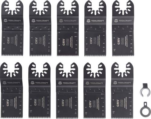 TOOLCRAFT TO-10283850 Chrom-Vanadium Stahl Multifunktionswerkzeug-Zubehör-Set 10teilig 34 mm 10 St.
