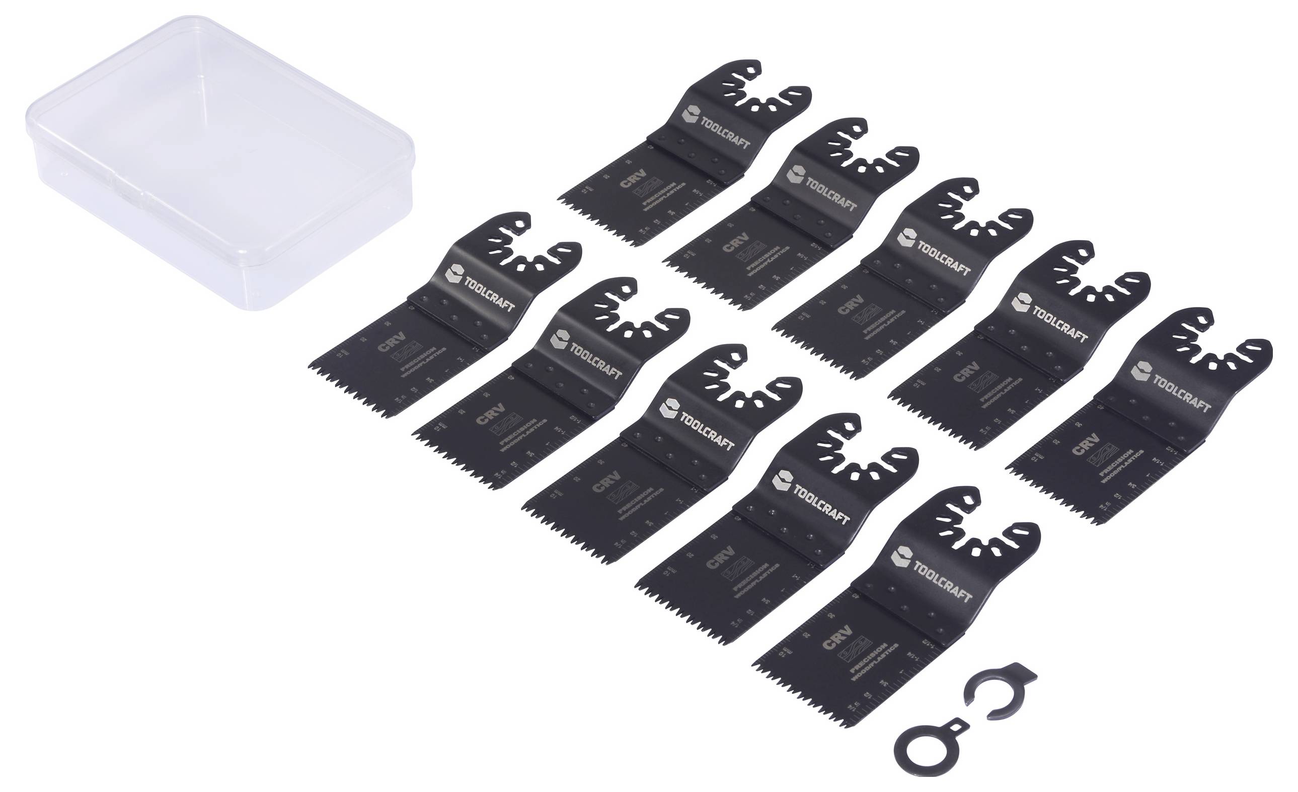 TOOLCRAFT TO-10283850 Chrom-Vanadium Stahl Multifunktionswerkzeug-Zubehör-Set 10teilig 34mm 10St.
