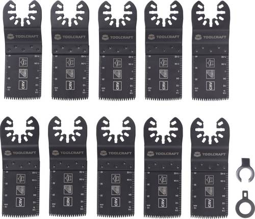 TOOLCRAFT TO-10283853 Chrom-Vanadium Stahl Multifunktionswerkzeug-Zubehör-Set 32 mm 10 St.