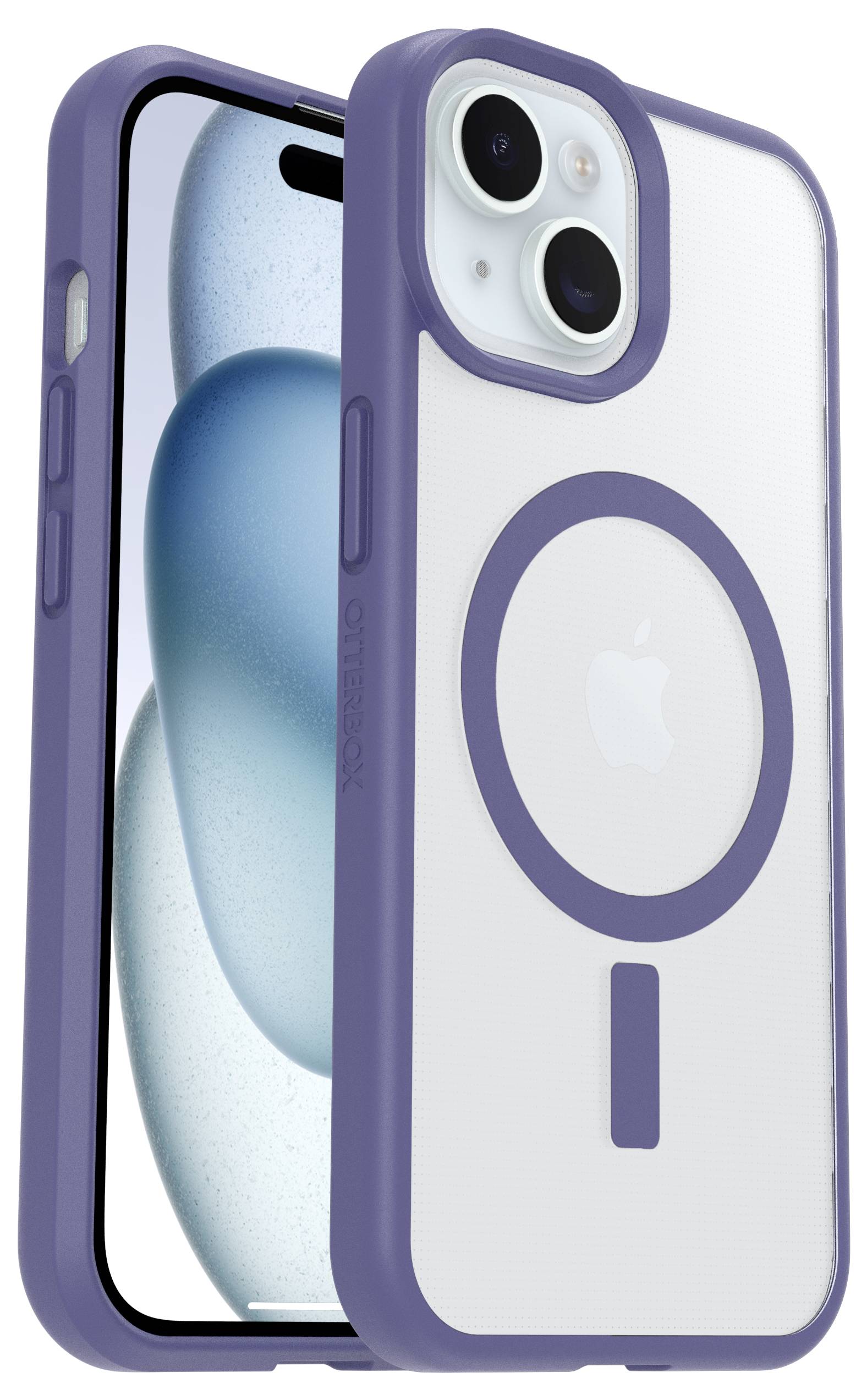 Otterbox React MagSafe für iPhone 16e/15/14/13 clear/purple Backcover Apple iPhone 13, iPhone 14, iPhone 15, iPhone 16e
