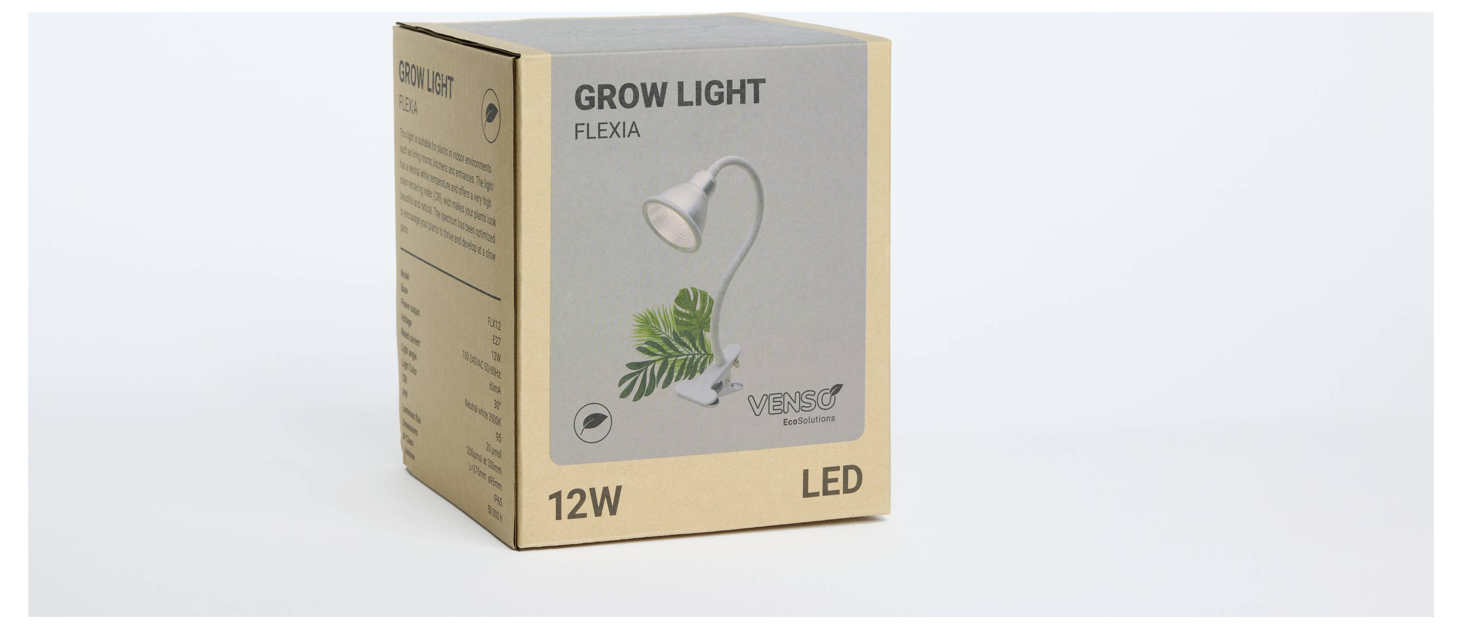 Venso LED-Pflanzenlampe Grow Lights Flexia E27 12W Neutralweiß 1St.