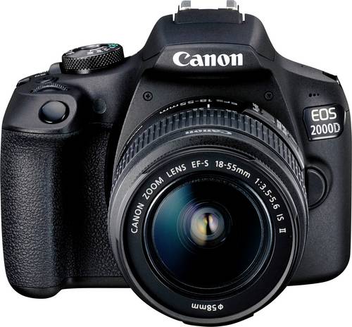 Canon EOS 2000D Kit 18-55mm DC III Digitale Spiegelreflexkamera EF-S 18-55mm IS III 24.1 Megapixel Schwarz Optischer Sucher, mit