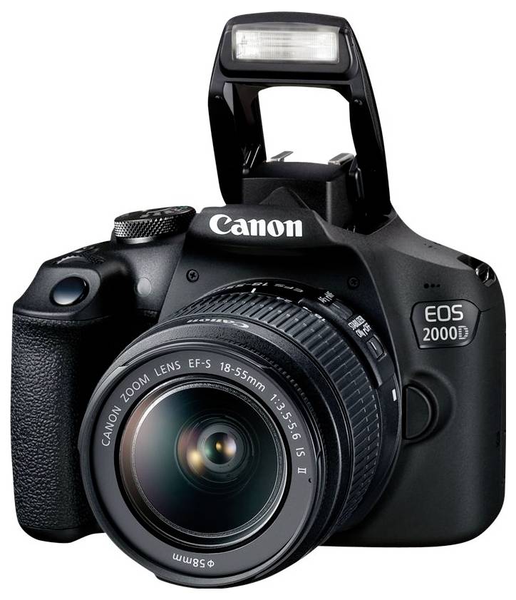 Canon EOS 2000D Kit 18-55mm DC III Digitale Spiegelreflexkamera EF-S 18-55mm IS III 24.1 Megapixel Schwarz Optischer Sucher, mit