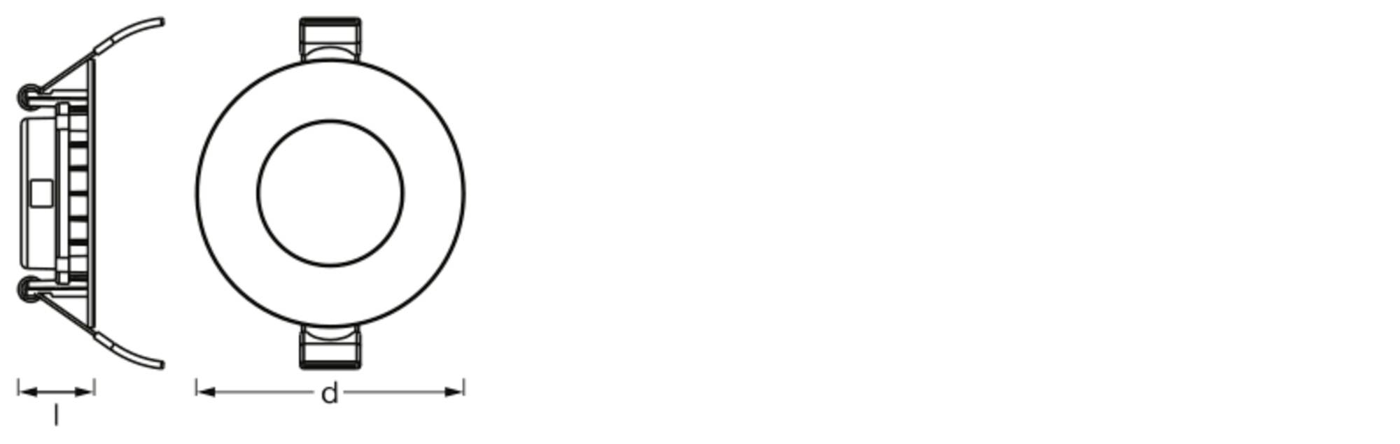 OSRAM HOMELIGHTING 4099854445064 Downlight Slim 85mm 4.5W 4000K LED-Deckenleuchte 4.50W Weiß