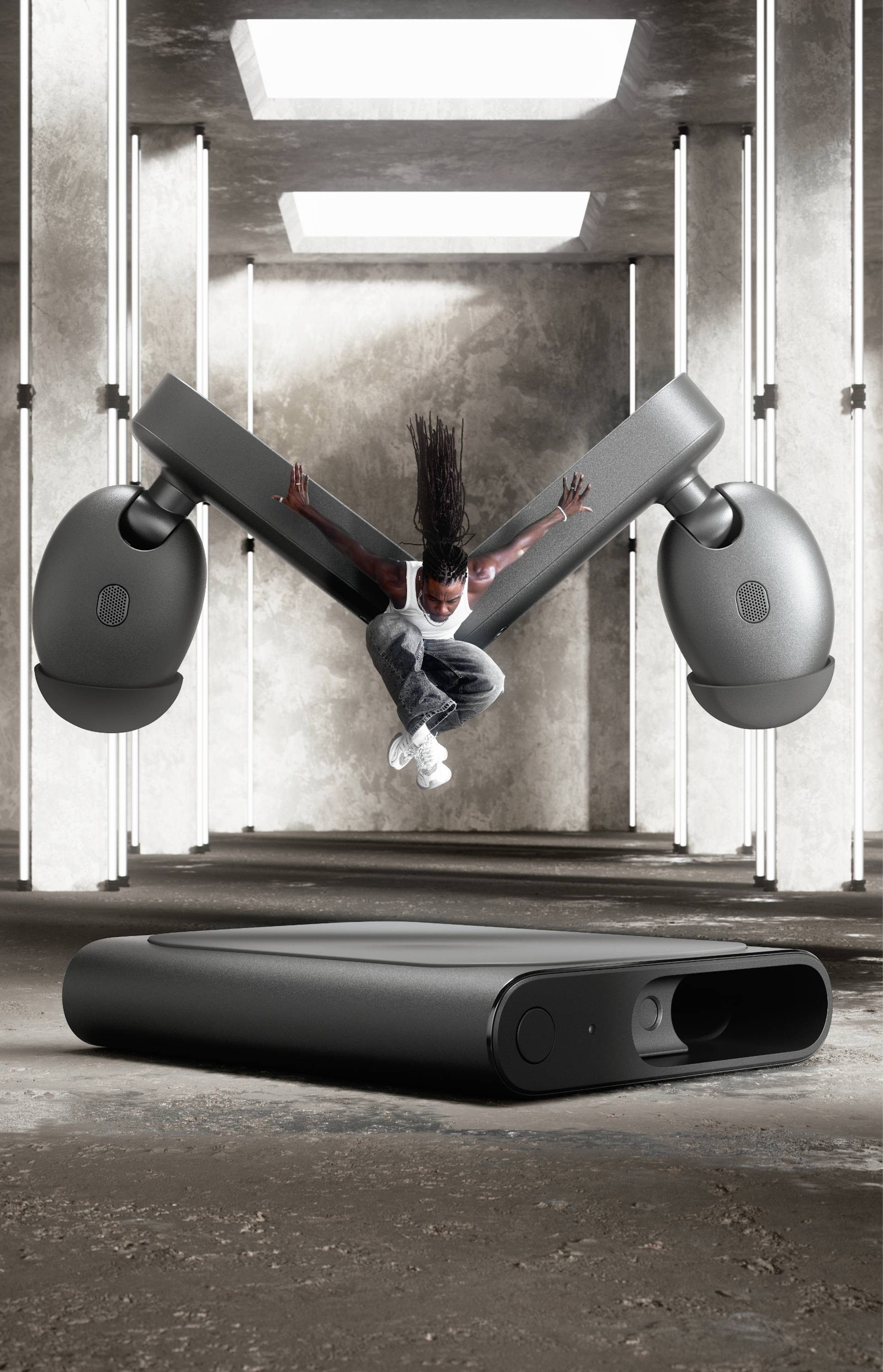 HMD Amped Buds In Ear Kopfhörer Bluetooth® Schwarz Mikrofon-Rauschunterdrückung Schweißresistent Sport