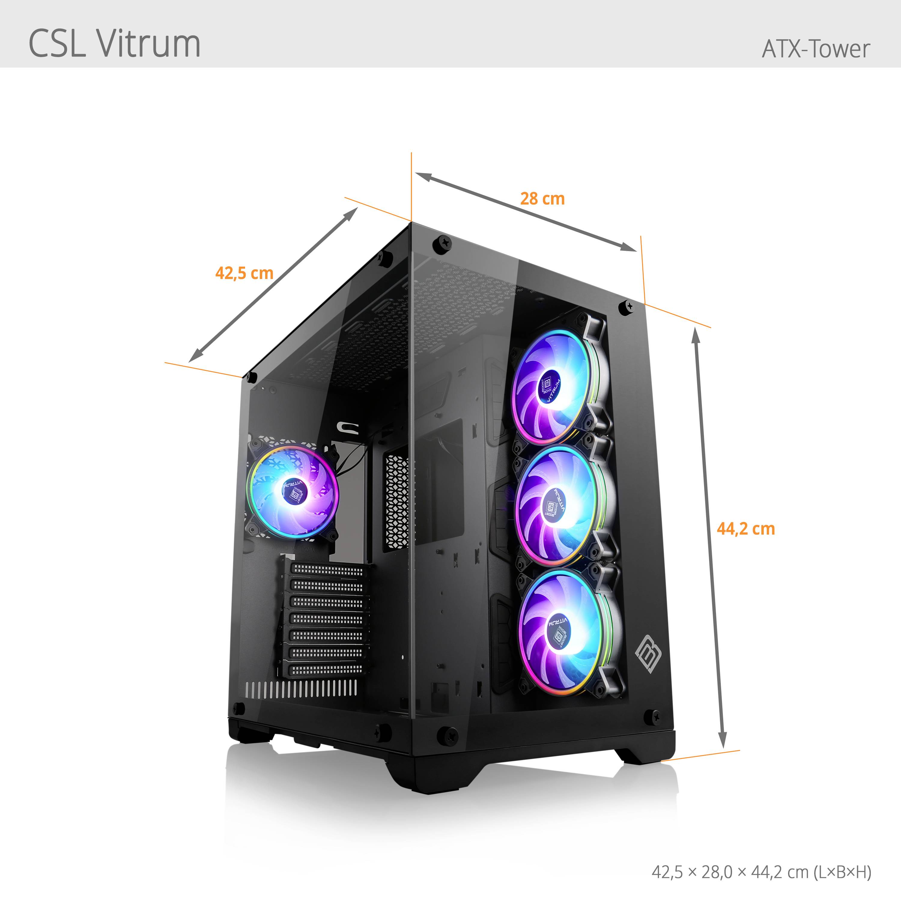 CSL Computer Gaming PC M12260H AMD Ryzen 7 8700F 5GHz 32GB RAM 2000GB SSD AMD Radeon™ RX 9070 16GB GDDR6 94894