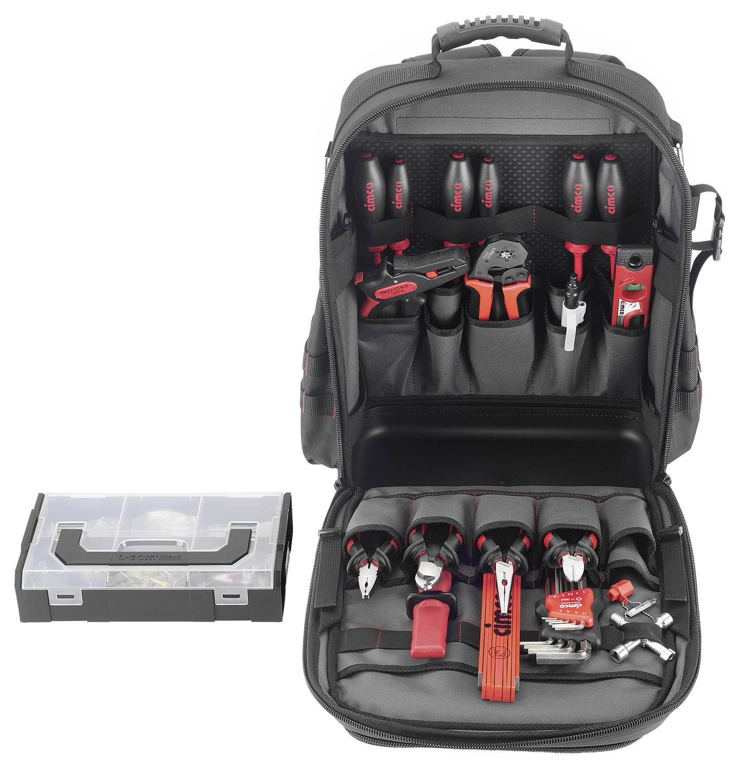 Cimco Werkzeug-Rucksack Ergo-XL30 electr. 170426 Werkzeugrucksack bestückt (L x B x H) 280 x 220 x 480 mm