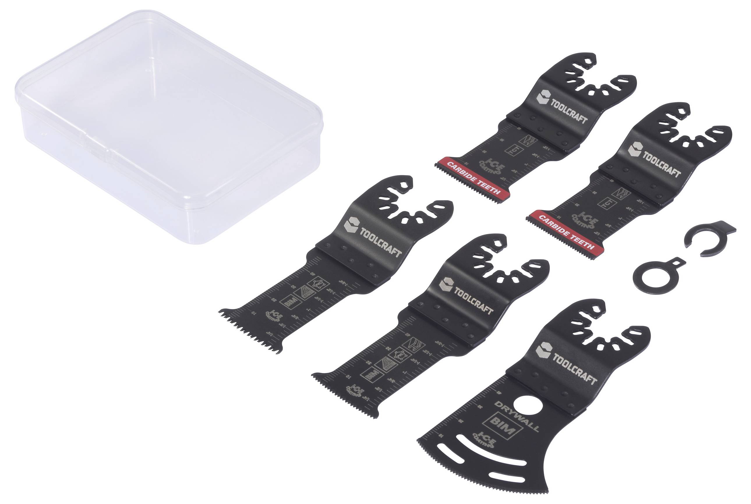 TOOLCRAFT TO-10285188 Bimetall, Carbide Multifunktionswerkzeug-Zubehör-Set 5St.