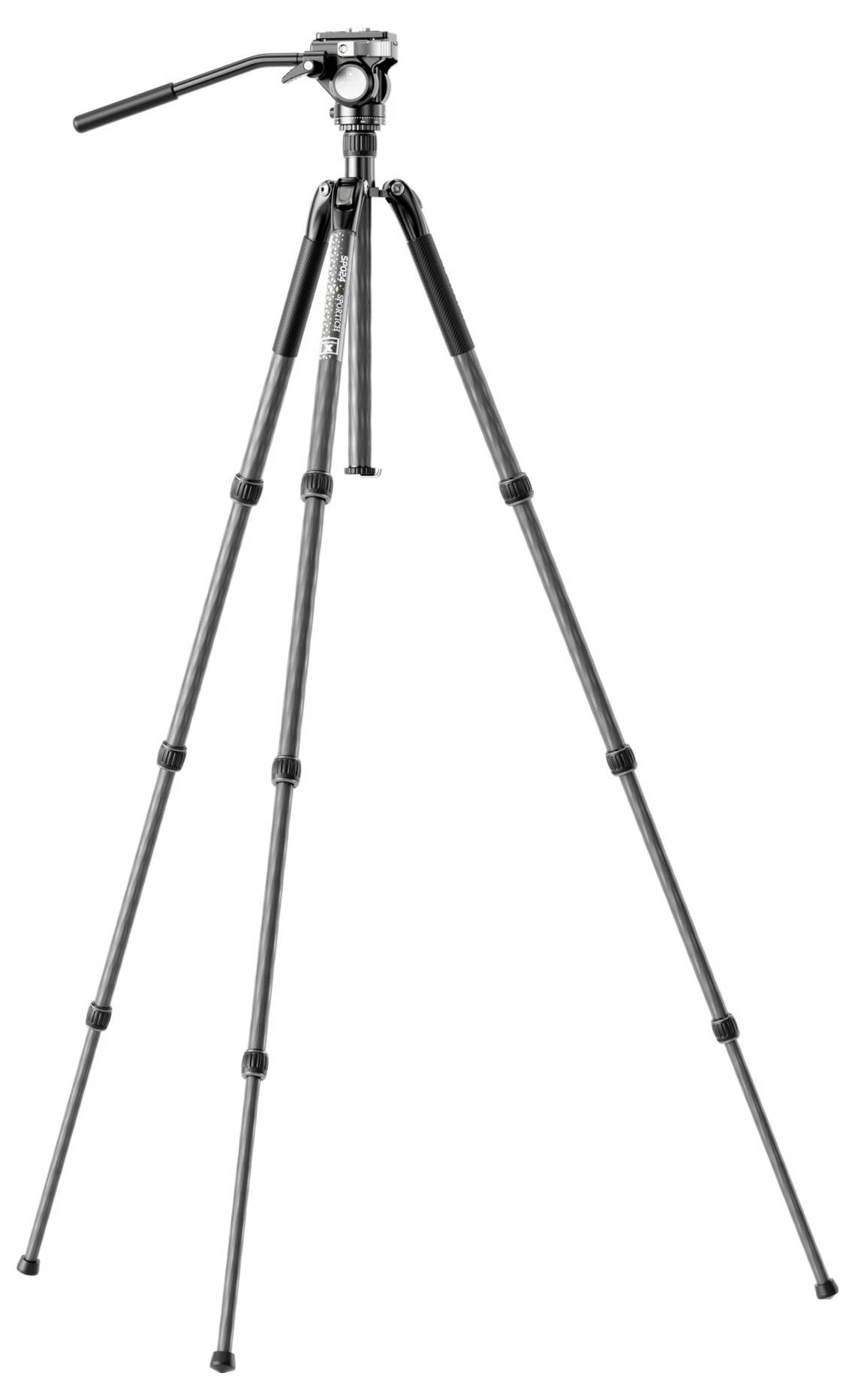 SIRUI Europe Sirui Sportich SP024 + B5X Carbon Dreibeinstativ 1/4 Zoll Arbeitshöhe=31 - 159 cm Carbon inkl. Tasche