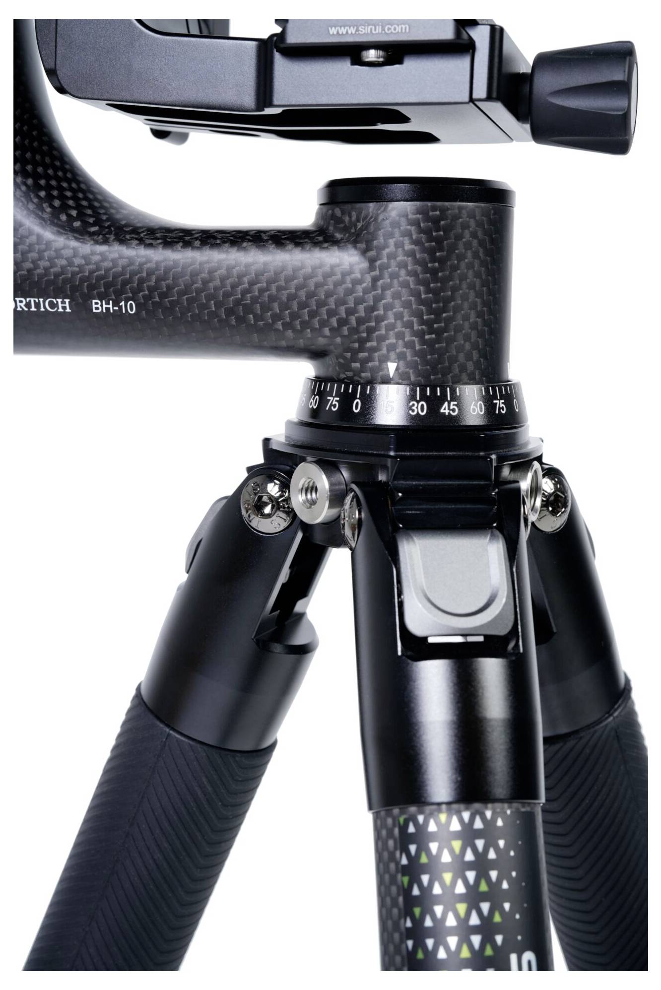 SIRUI Europe Sirui Sportich SP324 + BH-10 Carbon Dreibeinstativ 1/4 Zoll, 3/8 Zoll Arbeitshöhe=25 - 176cm inkl. Tasche