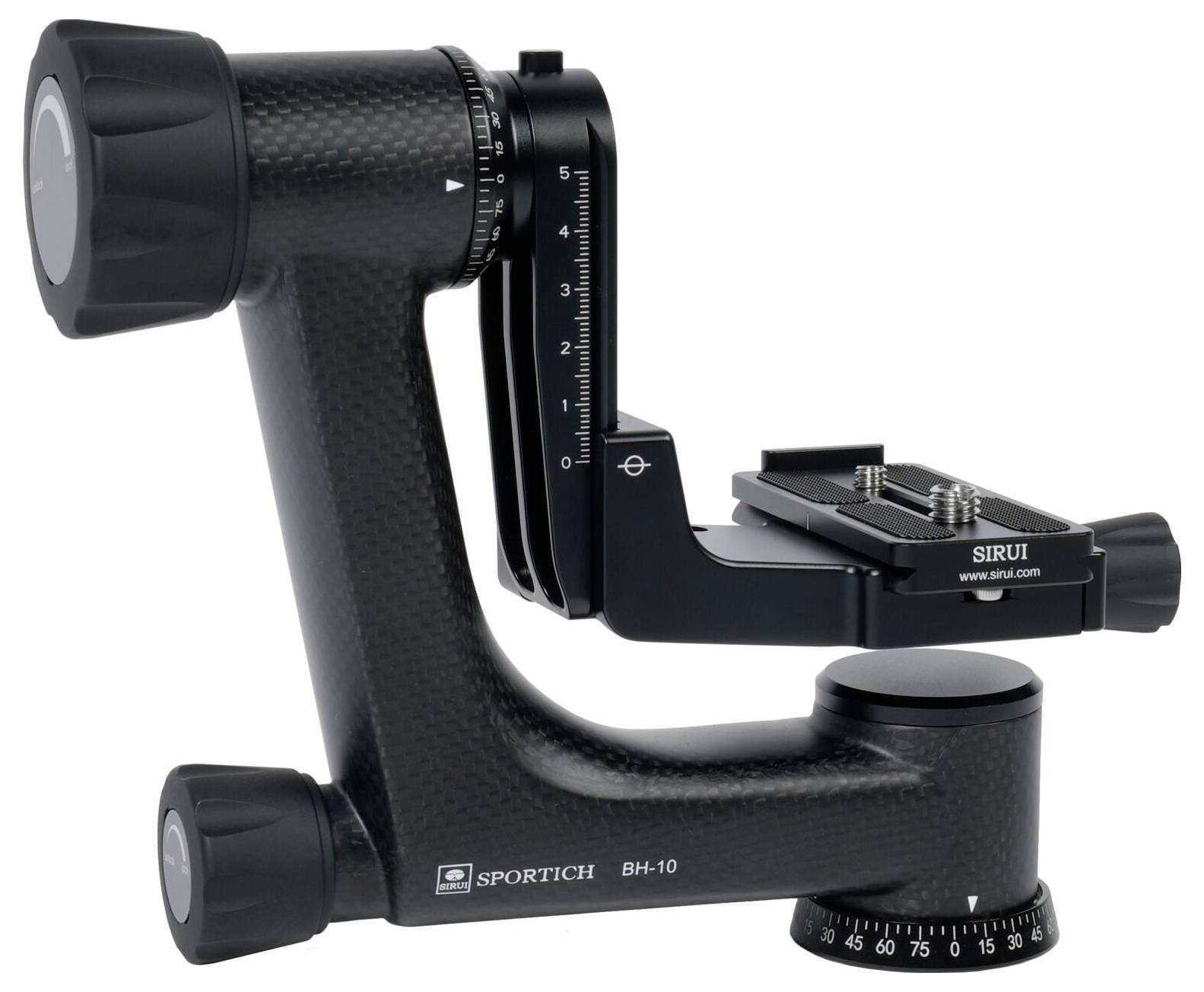 SIRUI Europe Sirui Sportich SP324 + BH-10 Carbon Dreibeinstativ 1/4 Zoll, 3/8 Zoll Arbeitshöhe=25 - 176cm inkl. Tasche