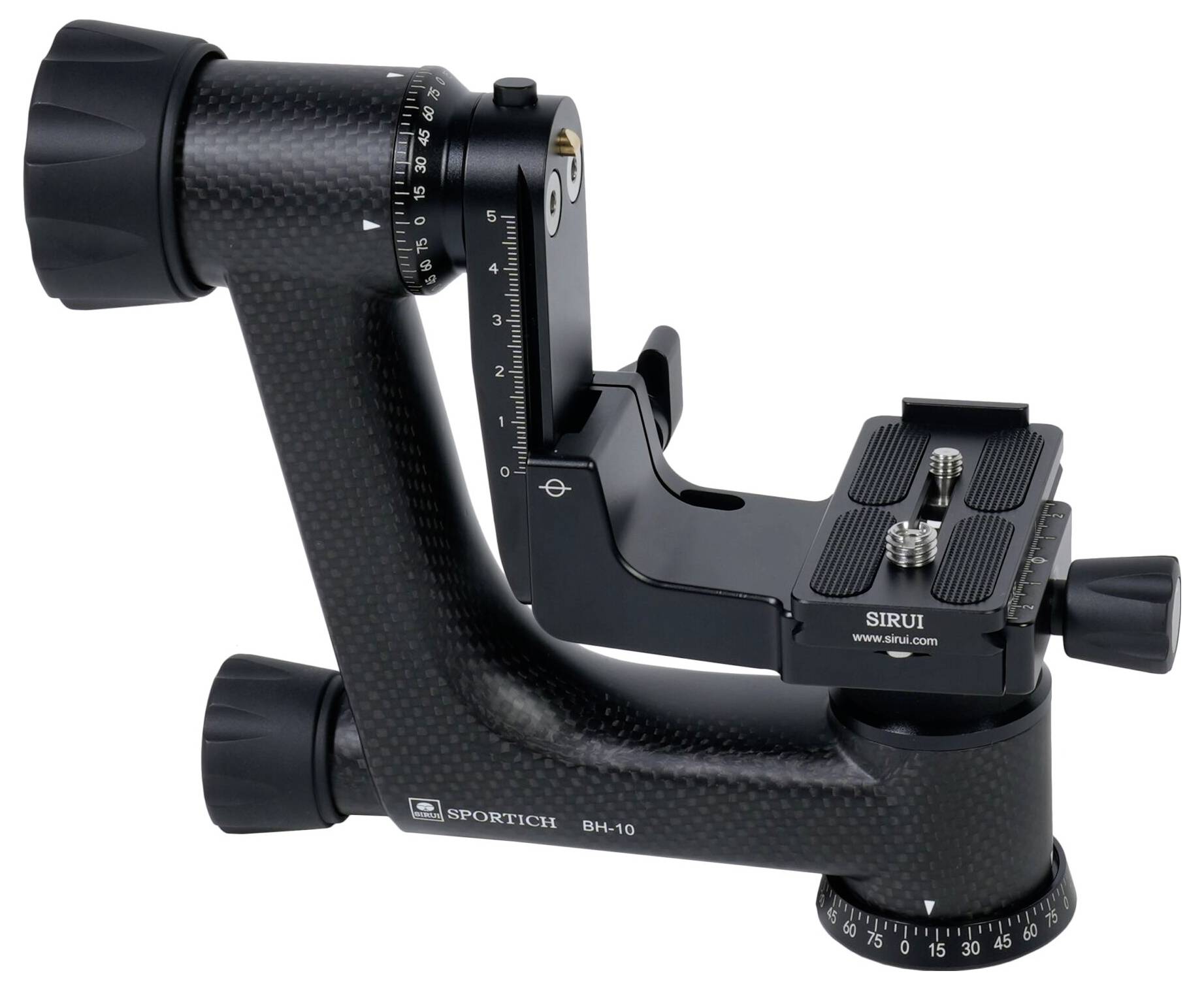 SIRUI Europe Sirui Sportich SP324 + BH-10 Carbon Dreibeinstativ 1/4 Zoll, 3/8 Zoll Arbeitshöhe=25 - 176cm inkl. Tasche