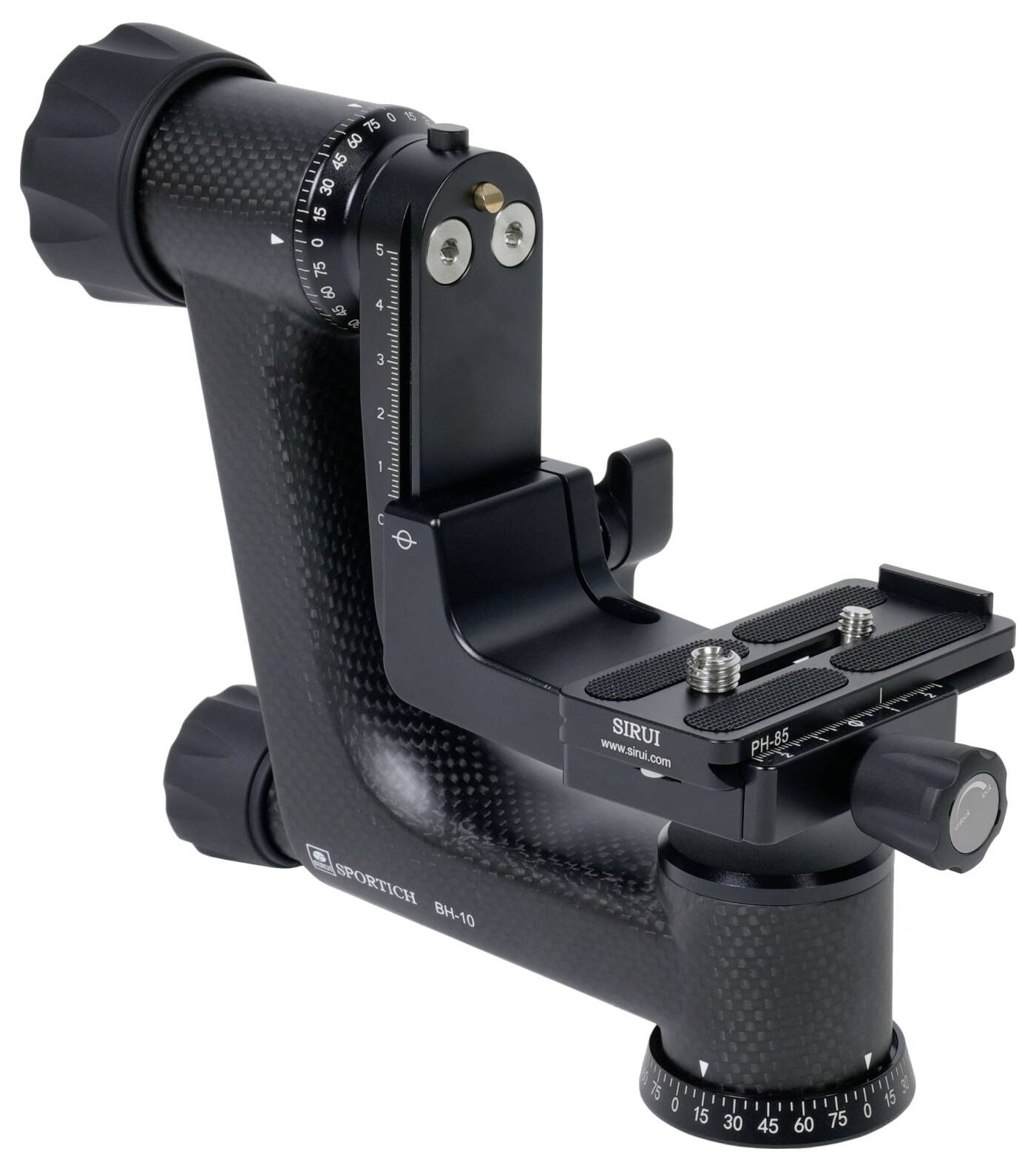 SIRUI Europe Sirui Sportich SP324 + BH-10 Carbon Dreibeinstativ 1/4 Zoll, 3/8 Zoll Arbeitshöhe=25 - 176cm inkl. Tasche