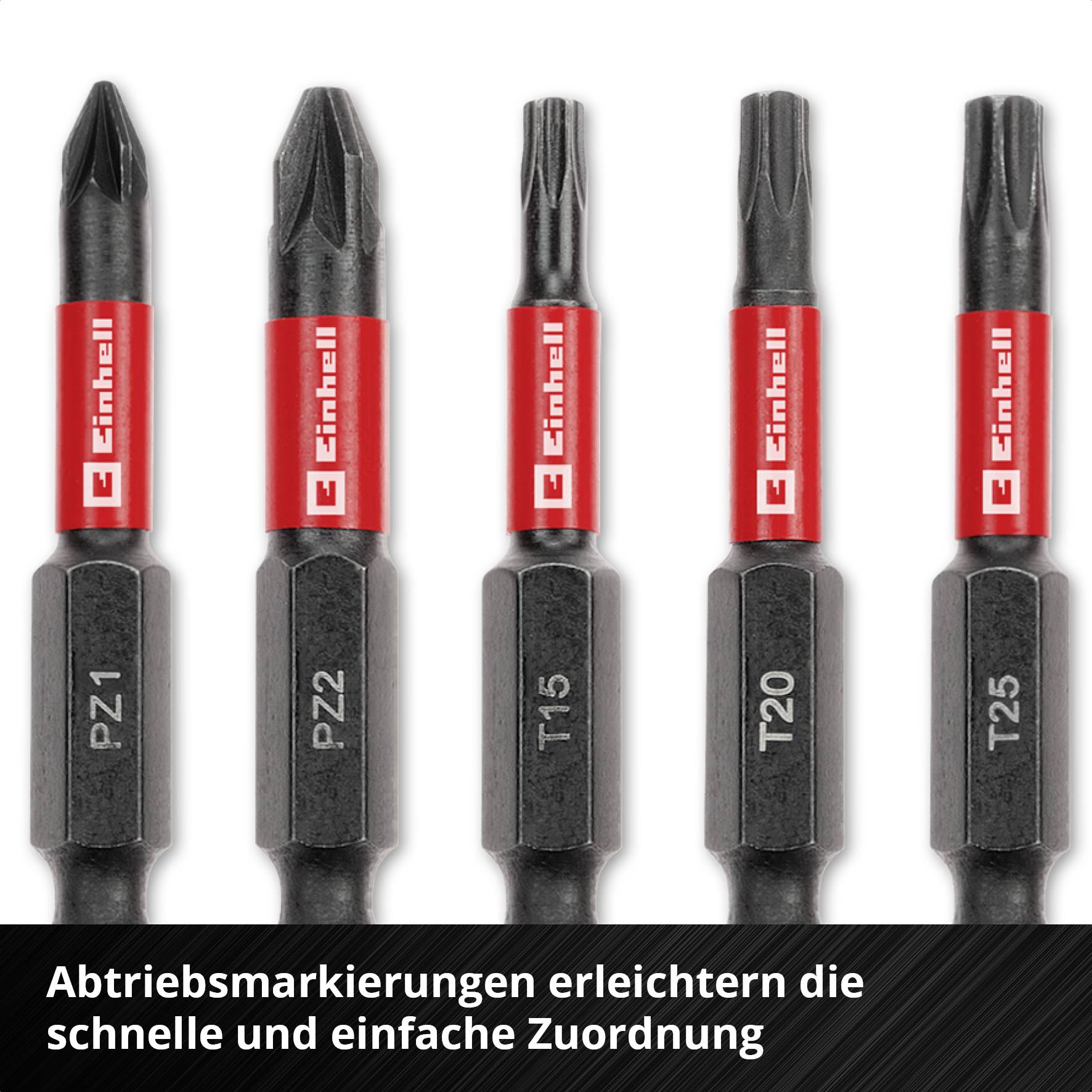 Einhell Impact Bit Taschenbox 10tlg 118653 Bit-Set 1/4" (6.3 mm), PH, PZ, TORX, Sechskant