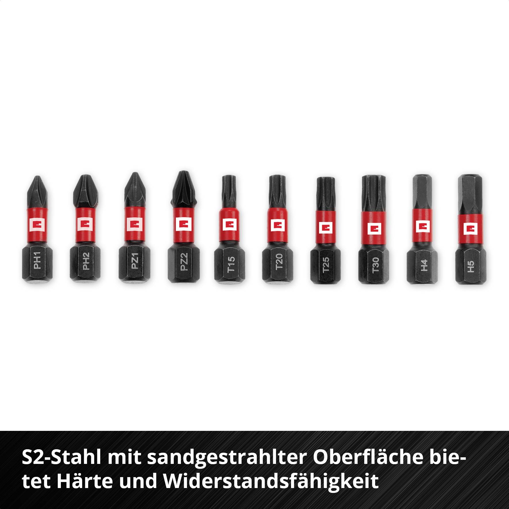Einhell Impact Bit Taschenbox 11tlg 118673 Bit-Set 1/4" (6.3 mm), PH, PZ, TORX, Sechskant