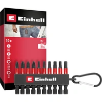 Einhell Karabiner Impact Bit Set 10tlg 118633 Bit-Set 1/4" (6.3 mm), PH, PZ, TORX, Sechskant Einhell Karabiner Impact Bit Set 10tlg 118633 Bit-Set 1/4" (6.3 mm), PH, PZ, TORX, Sechskant