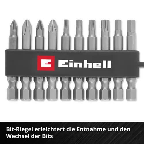 Einhell Karabiner Bit Set 10tlg 118623 Bit-Set 1/4" (6.3 mm), PH, PZ, TORX, Sechskant Einhell Karabiner Bit Set 10tlg 118623 Bit-Set 1/4" (6.3 mm), PH, PZ, TORX, Sechskant