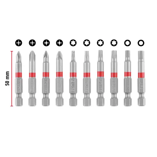 Einhell Karabiner Bit Set 10tlg 118623 Bit-Set 1/4" (6.3 mm), PH, PZ, TORX, Sechskant Einhell Karabiner Bit Set 10tlg 118623 Bit-Set 1/4" (6.3 mm), PH, PZ, TORX, Sechskant